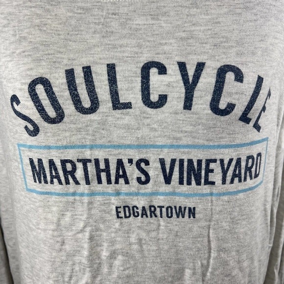 SoulCycle Gray Long Sleeve Crewneck Shirt L Edgartown Martha's Vineyard - Picture 3 of 11